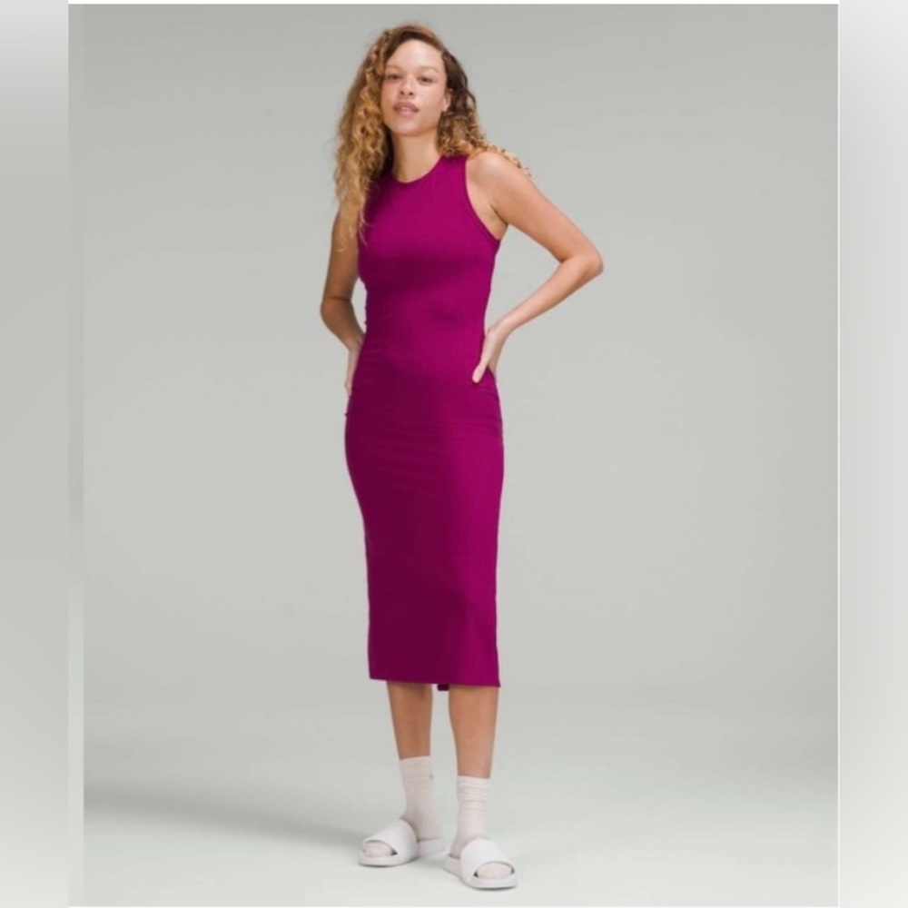 All Aligned Midi Dress in Magenta Purple [lululemon]